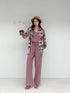 Summer Floral Shirts With Tang Tops and Trousers sets